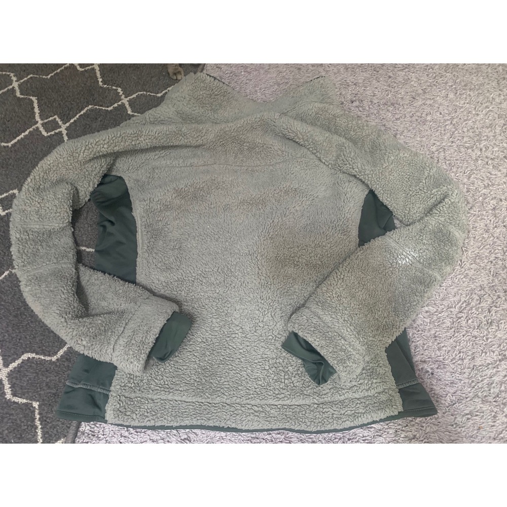 Columbia Sherpa Fleece Jacket Womens XL Sage Green Full Zip High Pile Soft - Picture 6 of 7